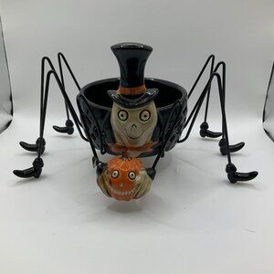 Yankee Candle Halloween Boney Big Daddy Long Legs Spider Jar Candler Holder